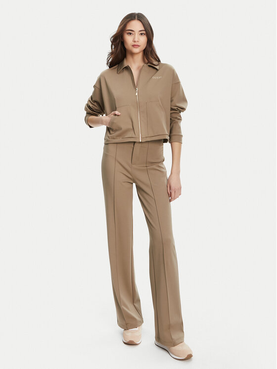 Guess Guess Bluză V5YL08 KCX42 Maro Regular Fit