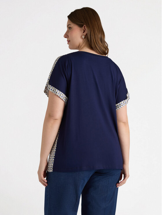 Fiorella Rubino Fiorella Rubino T-Shirt G009L008628N0S1 Niebieski Regular Fit