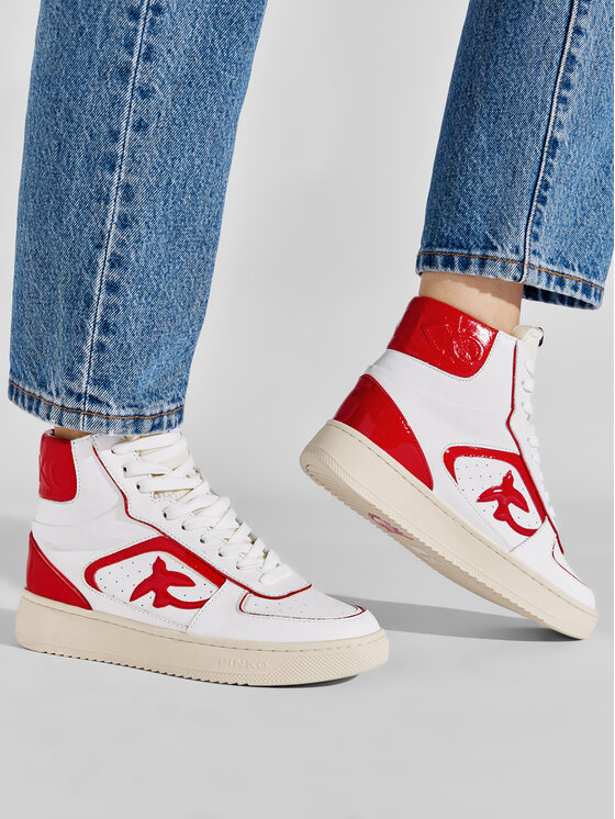PINKO Pinko Sneakersy Harlow Basket High AI 21-22 BLKS1 1H20YR Y7L9 Bílá