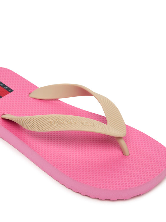 Tommy Jeans Tommy Jeans Джапанки Logo Summer Sandal EN0EN02979 Бежов