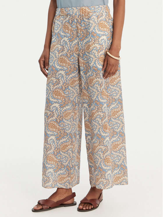 Weekend Max Mara Weekend Max Mara Pantaloni culotte Nirvana 2615131132 Albastru celest Loose Fit