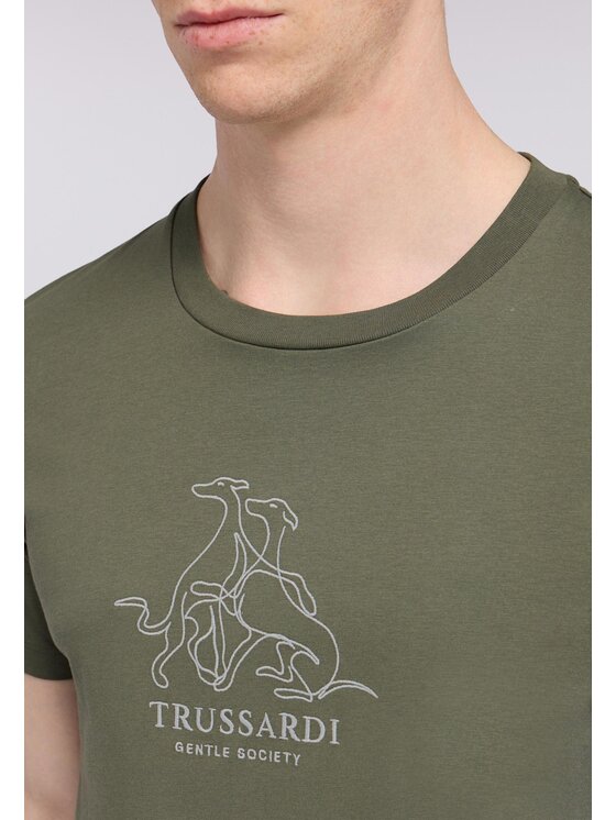 Trussardi Trussardi T-shirt G0278100049N035 Verde Regular Fit