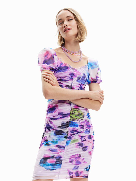 Desigual Rochie de zi MONSIEUR CHRISTIAN LACROIX June 23SWVK88 Violet Slim Fit