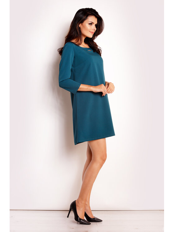Infinite You Infinite You Sukienka codzienna M111 Zielony Basic Fit