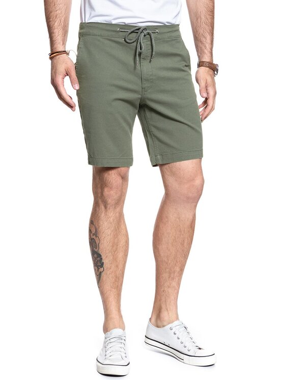 Lee Lee Szorty materiałowe DRAWSTRING SHORT Beżowy Slim Fit