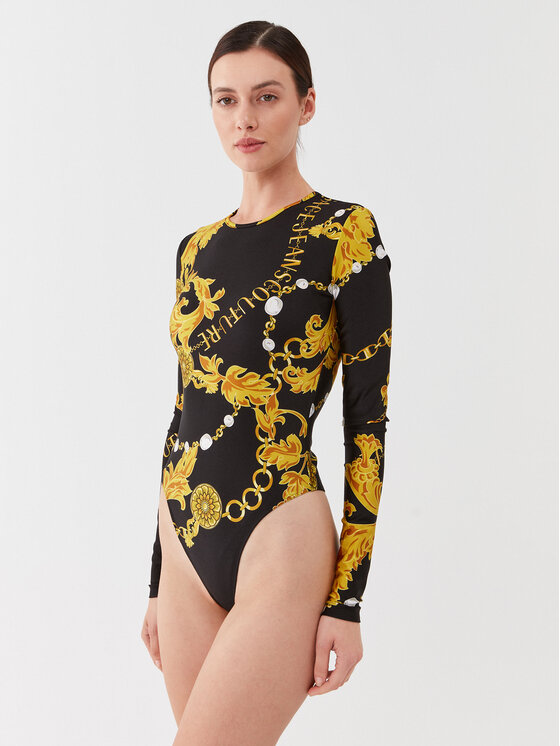 Versace Jeans Couture Versace Jeans Couture Боді 75HAM221 Чорний Slim Fit