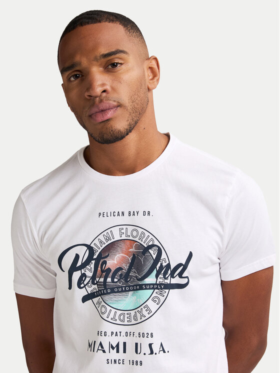 Petrol Industries Petrol Industries T-Shirt M-1050-TSR602 Λευκό Regular Fit