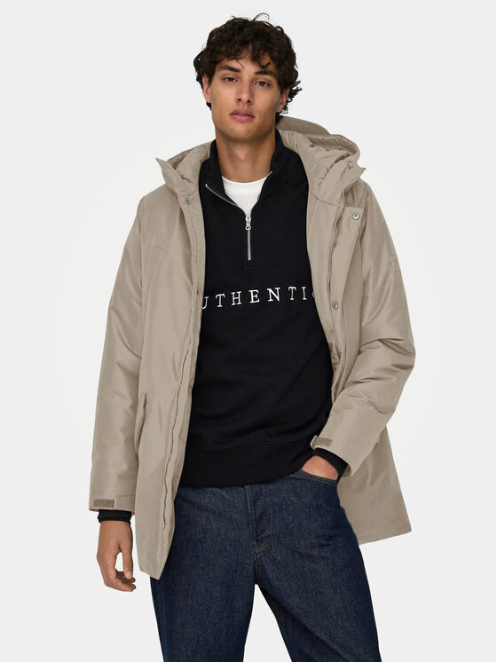 Only & Sons Only & Sons Зимно яке 22025871 Бежов Regular Fit