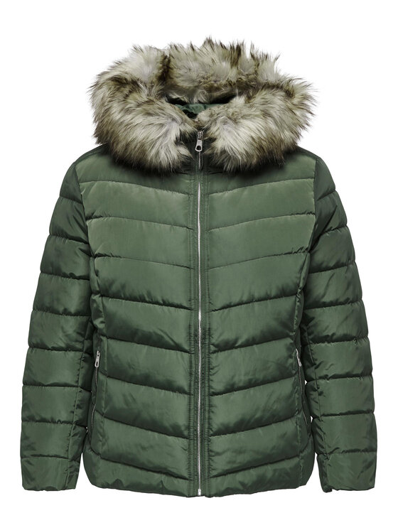 ONLY Carmakoma ONLY Carmakoma Zimska jakna 15305702 Zelena Regular Fit