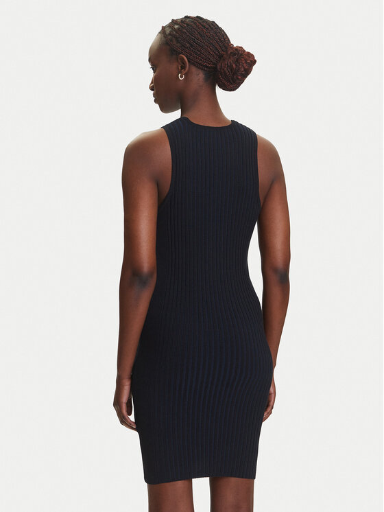 Tommy Jeans Tommy Jeans Rochie tricotată DW0DW20877 Negru Slim Fit