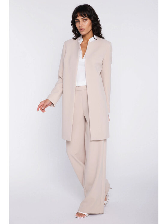 NIFE NIFE Kalhoty z materiálu SD139 Béžová Modern Relaxed Fit