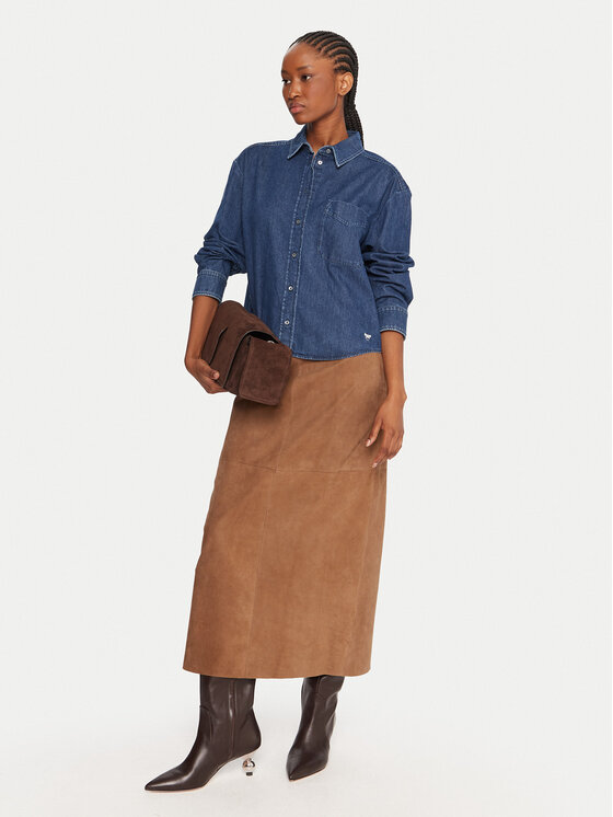 Weekend Max Mara Weekend Max Mara Koszula jeansowa Obbia 2525116052 Niebieski Boxy Fit