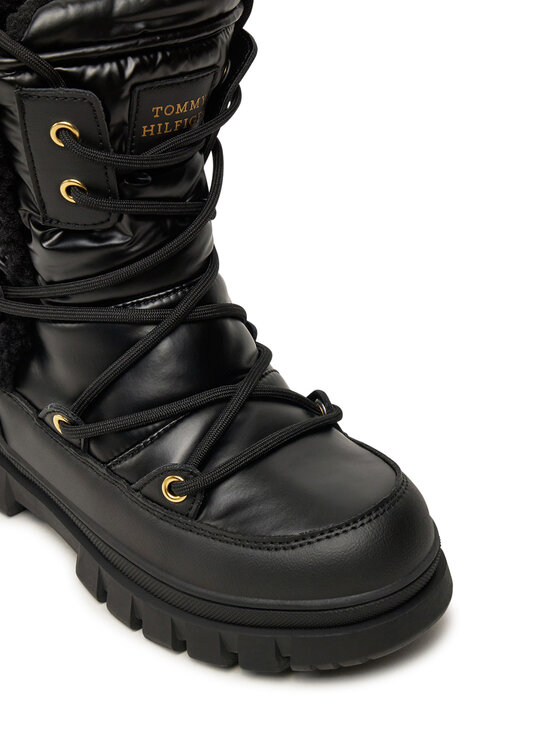 Tommy Hilfiger Tommy Hilfiger Śniegowce Fur Boot T3A5-33610-1695 S Czarny
