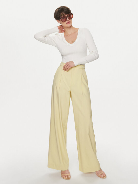 Morgan Morgan Sweter 241-MCORDE Écru Slim Fit