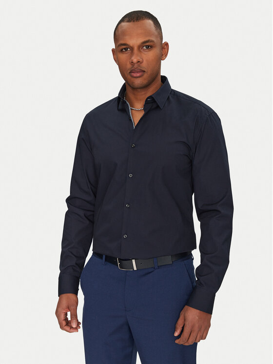 HUGO Košeľa Koey 50539808 Tmavomodrá Slim Fit