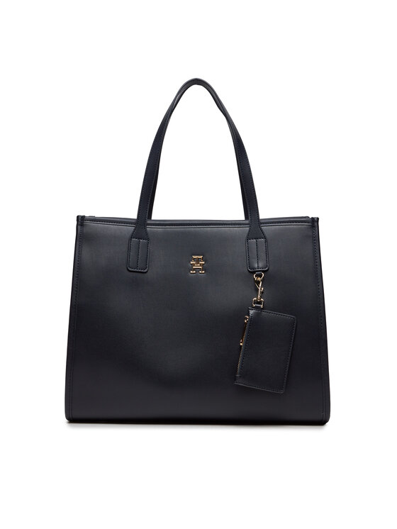 Geantă Tommy Hilfiger City Summer Tote AW0AW14876 Bleumarin