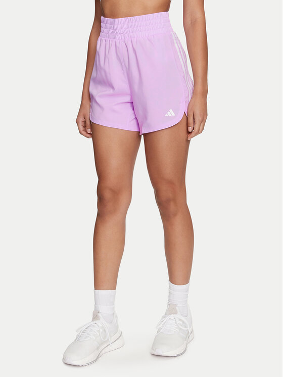 adidas adidas Αθλητικό σορτς Pacer Training 3-Stripes IS1665 Ροζ Regular Fit