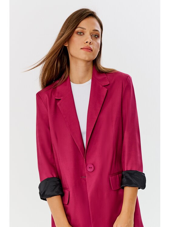 NAOKO NAOKO Sako Boho Berries Růžová Oversize