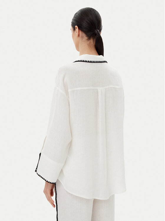 ICONA ICONA Košile RP5LE003 Bílá Relaxed Fit