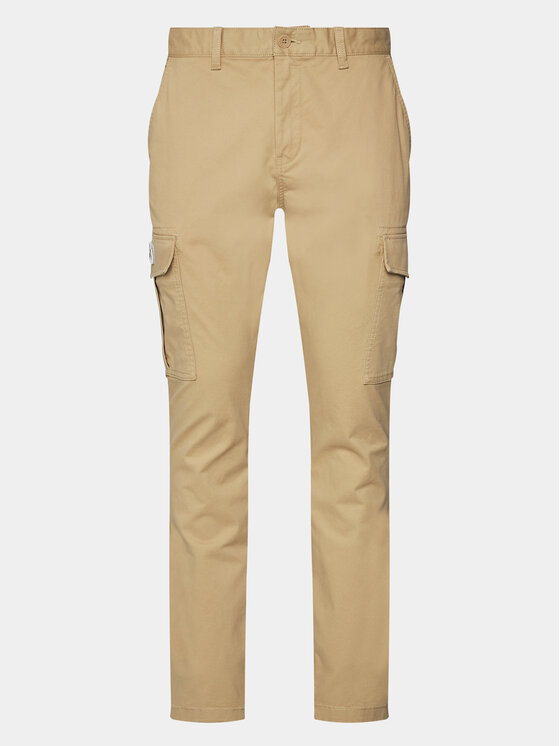 Tommy Jeans Tommy Jeans Штани з тканини Austin DM0DM18341 Бежевий Slim Fit