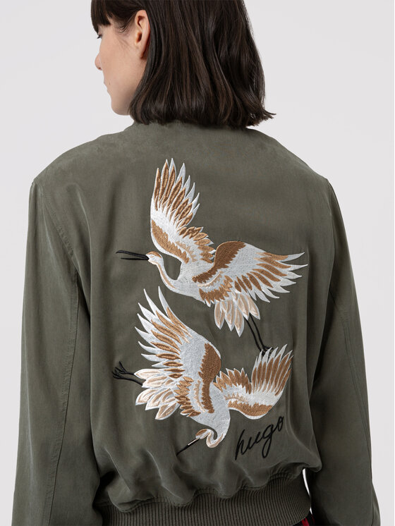 HUGO Hugo Bundy bomber Agesa-1 50449569 Zelená Regular Fit