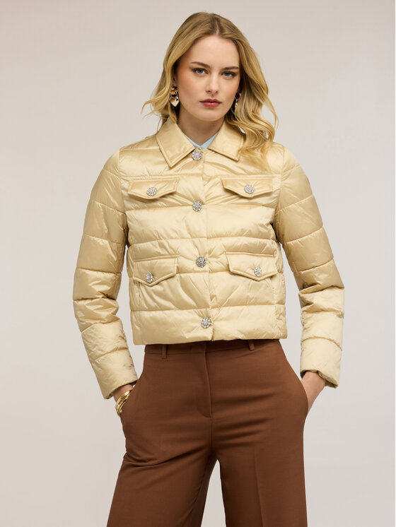 Motivi Motivi Giubbotto piumino F009Q000739N002 Crema Regular Fit
