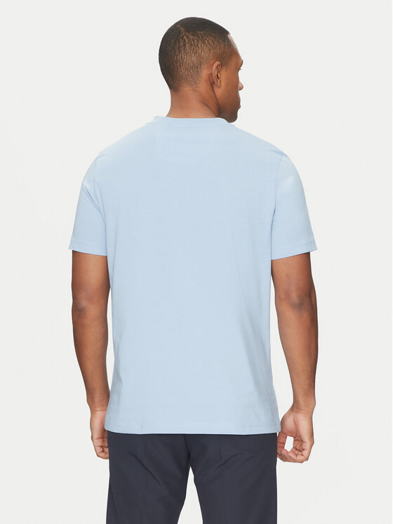 BOSS BOSS T-Shirt Tape Logo 50530990 Błękitny Regular Fit