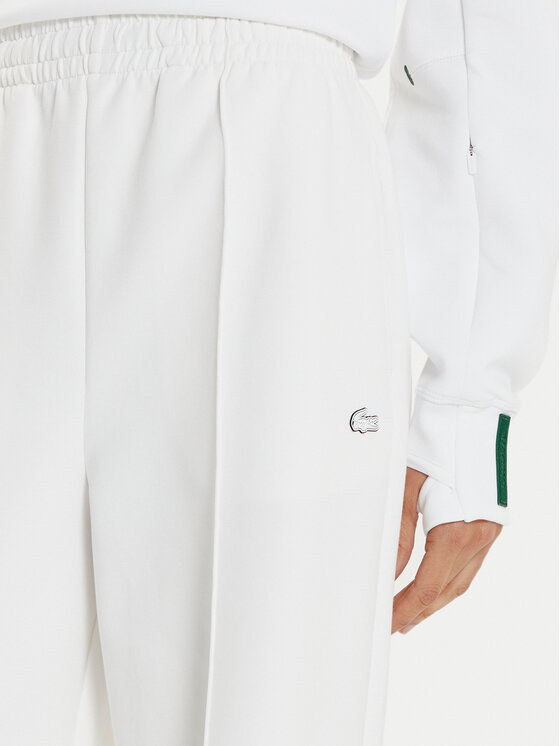 Lacoste Lacoste Teplákové nohavice XF7374 Biela Wide Leg