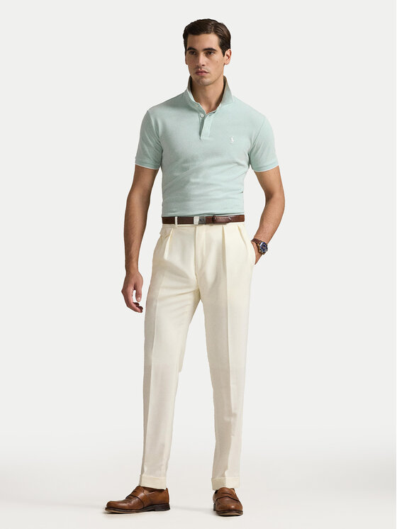 Polo Ralph Lauren Polo Ralph Lauren Тениска с яка и копчета 710963494005 Зелен Custom Slim Fit