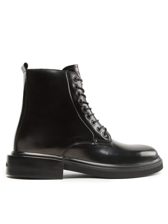 Calvin Klein Zābaki Lace Up Boot HM0HM01028 Melns