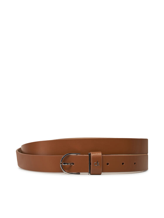 Curea de Damă Calvin Klein Ck Metal Loop Round Buckle 2.5 K60K613147 Maro