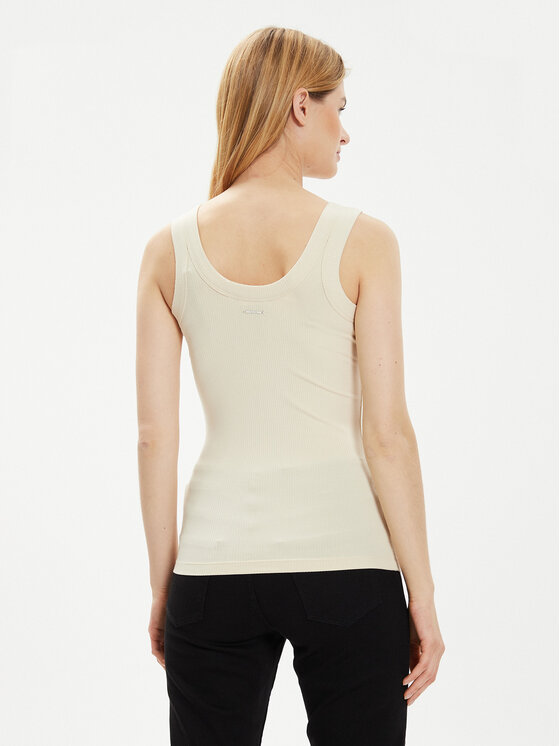 Calvin Klein Calvin Klein Top K20K207190 Beżowy Slim Fit