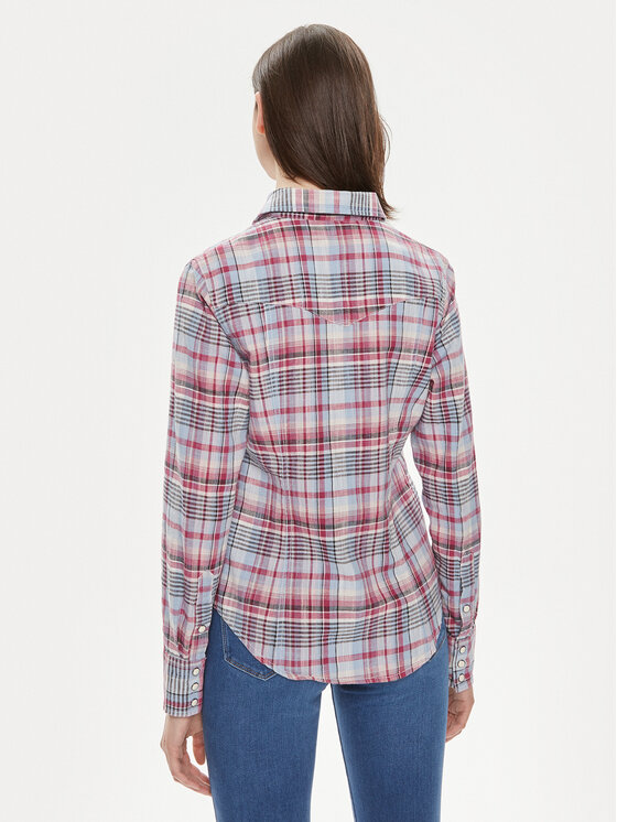 Wrangler Wrangler Πουκάμισο Western 112350328 Μωβ Slim Fit