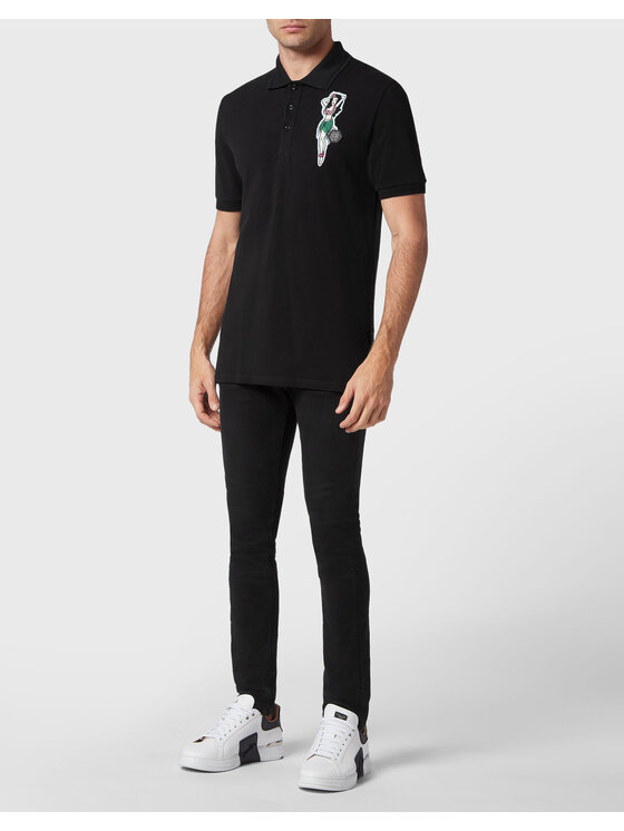 PHILIPP PLEIN PHILIPP PLEIN Polo 4077 Nero Slim Fit