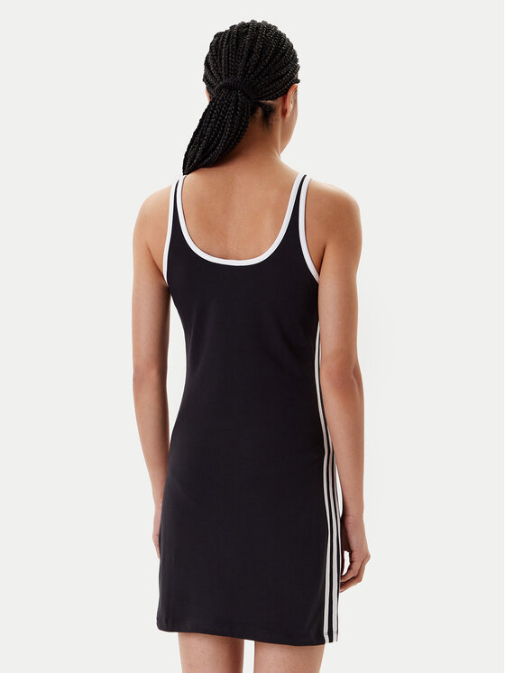adidas adidas Ikdienas kleita adicolor 3-Stripes JW2586 Melns Slim Fit
