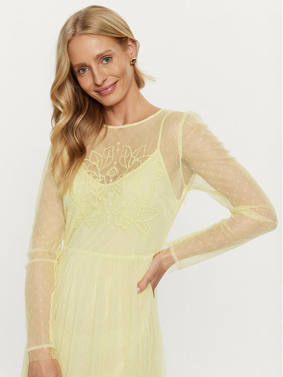 TWINSET TWINSET Sukienka codzienna 232TP2101 Żółty Regular Fit