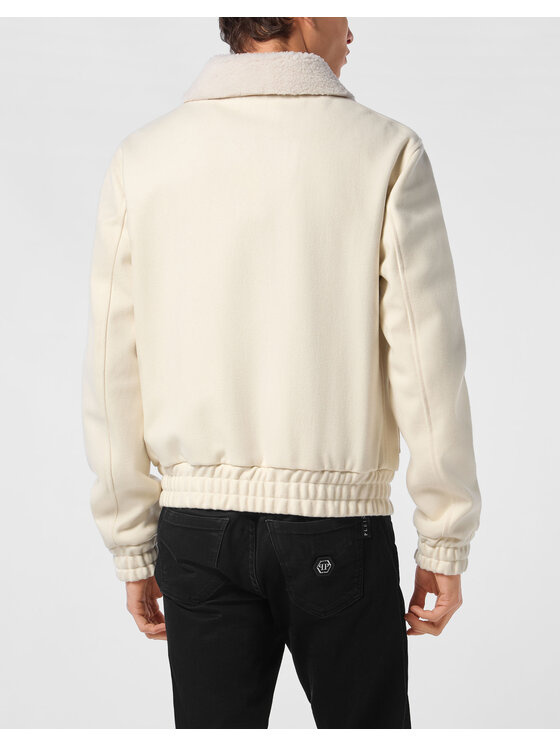 PHILIPP PLEIN PHILIPP PLEIN Vatovaná bunda 25523 Biela Regular Fit