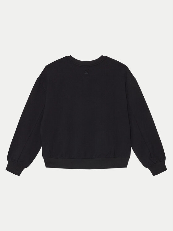 United Colors Of Benetton United Colors Of Benetton Majica dugih rukava 30L3C10KW Crna Regular Fit