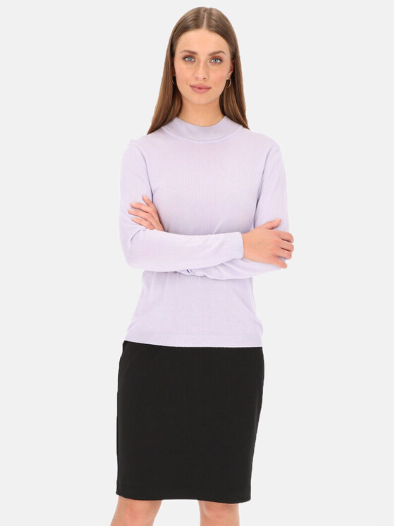 Potis & Verso Potis & Verso Sweter Mai Fioletowy Slim Fit