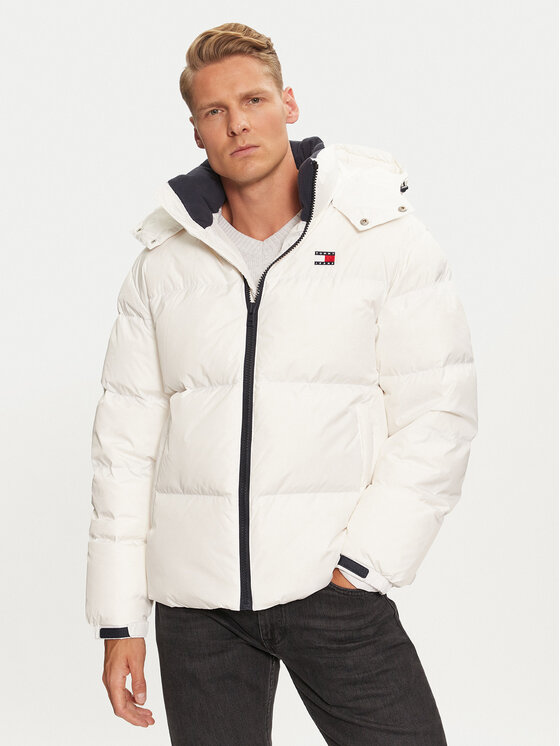 Tommy Jeans Tommy Jeans Vatovaná bunda Alaska DM0DM20479 Bílá Regular Fit