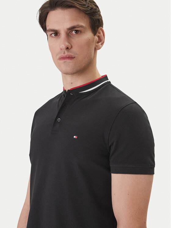 Tommy Hilfiger Tommy Hilfiger Pólóing Mao MW0MW34752 Fekete Slim Fit