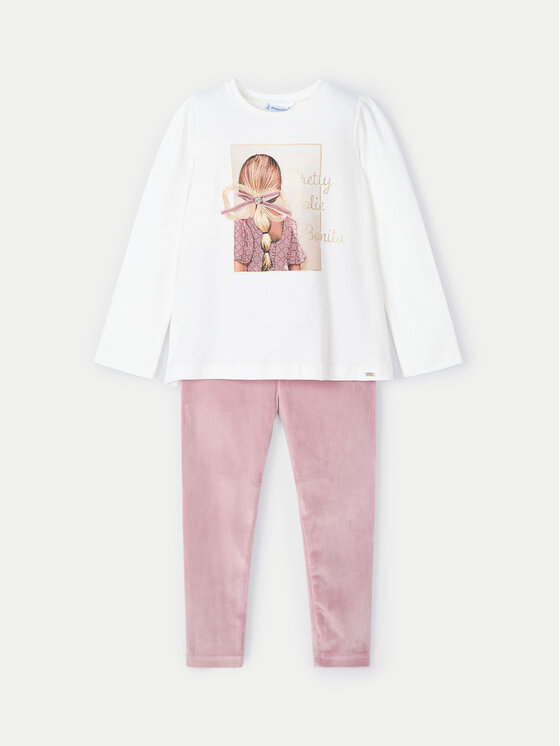 Mayoral Mayoral Set Bluse und Leggings 4705 Rosa Regular Fit