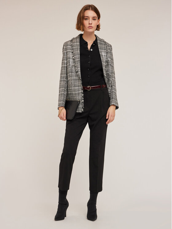 Motivi Motivi Pantaloni di tessuto P189Q003742N033 Nero Regular Fit