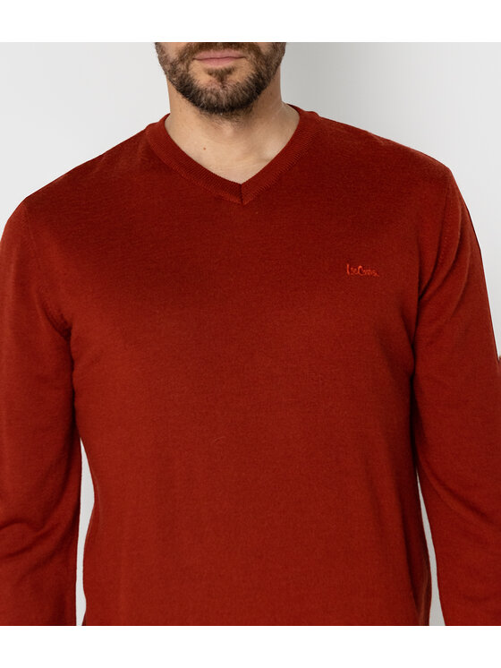 Lee Cooper Lee Cooper Sweter RIVER Czerwony Regular Fit