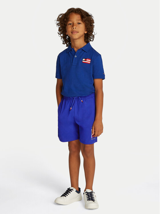 Tommy Hilfiger Tommy Hilfiger Szorty sportowe Graphic KB0KB09477 Niebieski Regular Fit
