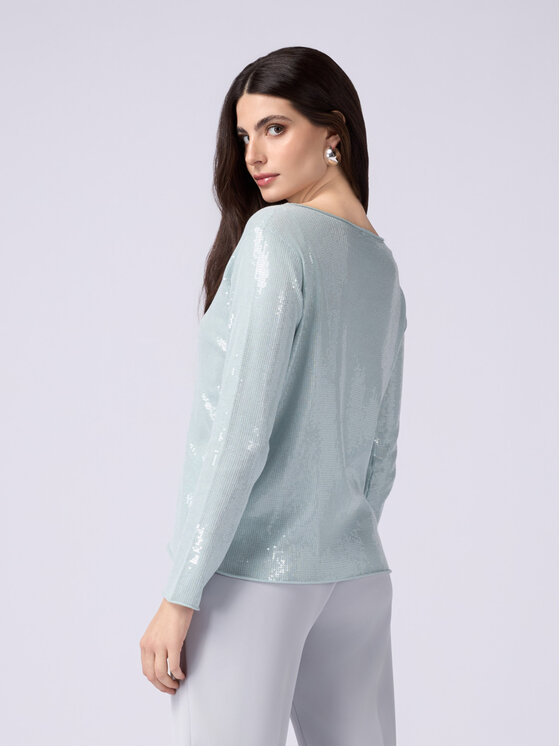Oltre Oltre Cardigan M089J004815N015 Turchese Regular Fit