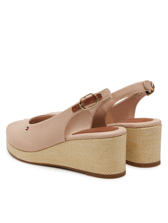 Tommy Hilfiger Tommy Hilfiger Espadrile Flag Mid Wedge Espad Slingback FW0FW08595 Ružičasta