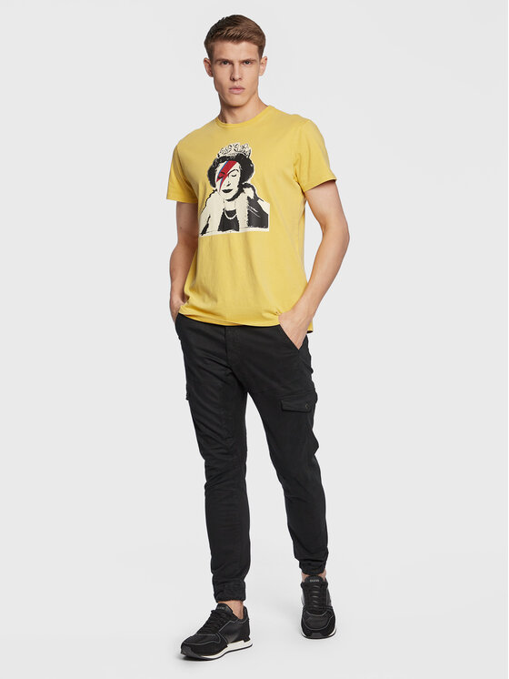T-shirt Queen M3RI1U KBDL0 Giallo Regular Fit