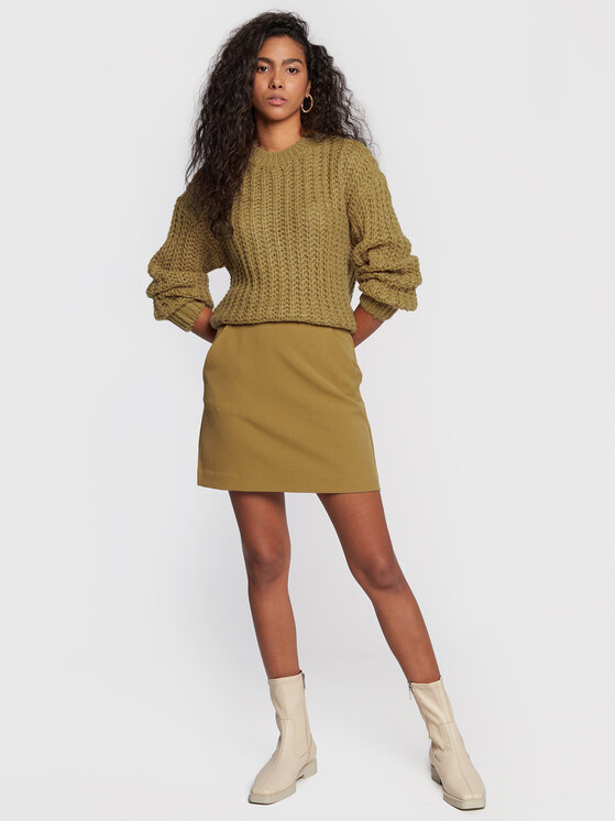 Moss Copenhagen Moss Copenhagen Trapez suknja Thalea 17125 Žuta Regular Fit