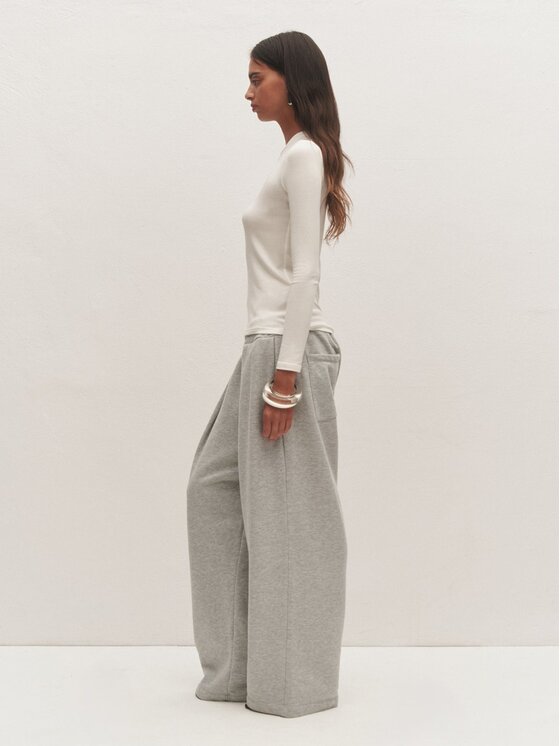 Le Collet Le Collet Spodnie dresowe SOLE Szary Wide Leg